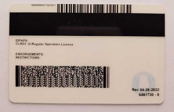 Alabama Fake id front side