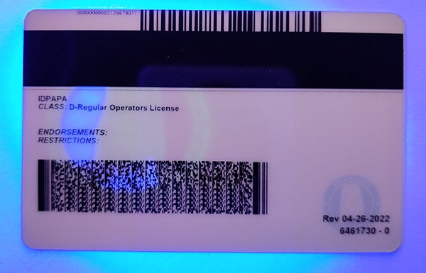 Alabama Fake id front side