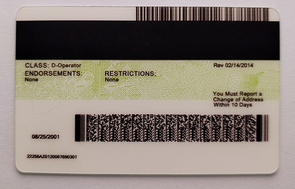 Arizona Fake id front side