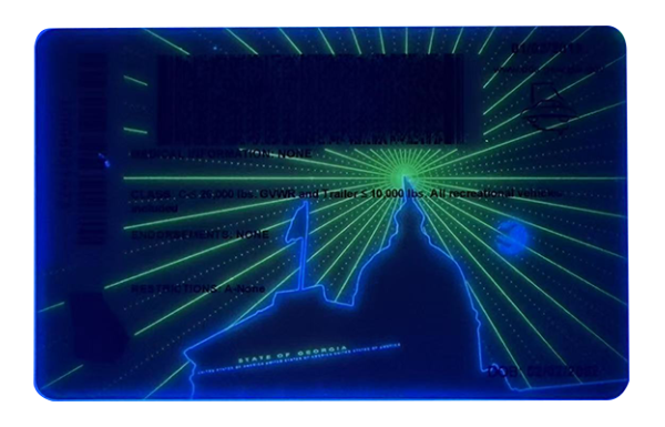 Georgia Fake id front side