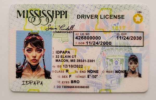 Mississippi Fake Dirvers Licence
