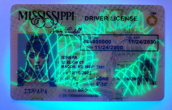 Mississippi Fake Dirvers Licence