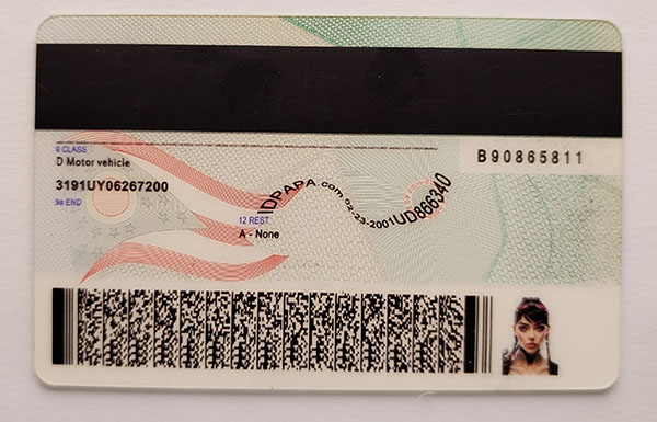 Ohio Fake id front side