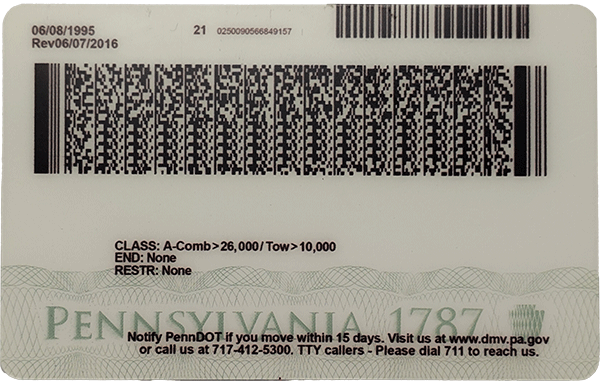 Pennsylvania Novelty CDL