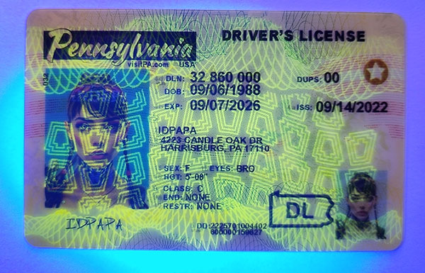 Pennsylvania Fake Dirvers Licence