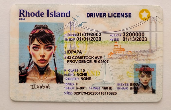 Rhode Island Fake Dirvers Licence
