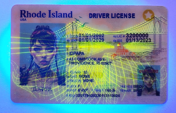 Rhode Island Fake Dirvers Licence