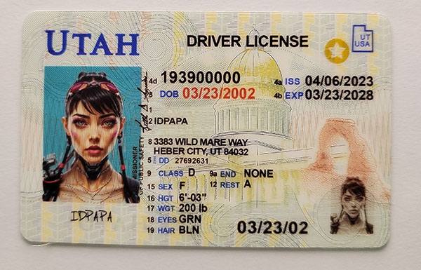 Utah Fake Dirvers Licence